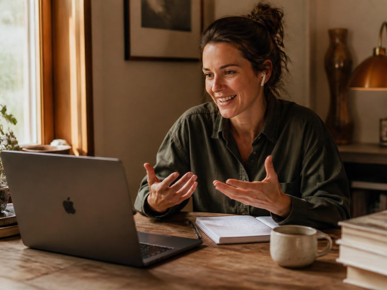 Strategist on a video call with a client